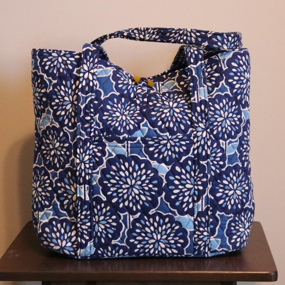 Vera Bradley Blue Floral Tote - Picture 1 of 4